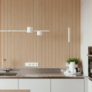 Painel Ripado Carvalho - 2,90m Madeira Ecológica WPC – Sofisticado Interno