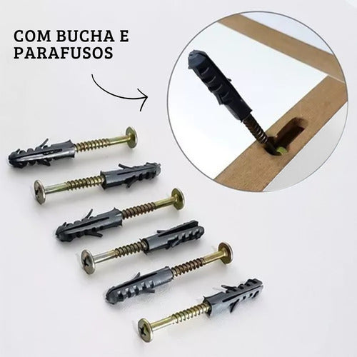 Kit 3 Prateleiras Mdf Nichos Suspensos De Decoração