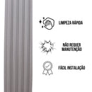 Painel Ripado Cinza - 2,90m Madeira Ecológica WPC – Sofisticado Interno