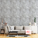 Papel De Parede Pedra Cinza Ladrilho 48cm x 1,5m