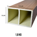 Brise Divisor de Ambientes 2,90m – Carvalho Madeira Ecológica WPC | Moderno e Funcional