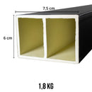 Brise Divisor de Ambientes 2,90m –Preto  Madeira Ecológica WPC | Moderno e Funcional