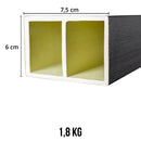 Brise Divisor de Ambientes 2,90m – Cinza Madeira Ecológica WPC | Moderno e Funcional