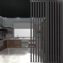 Brise Divisor de Ambientes 2,90m – Cinza Madeira Ecológica WPC | Moderno e Funcional