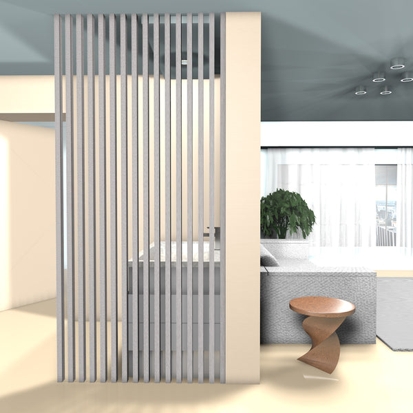 Brise Divisor de Ambientes 2,90m – Cinza Madeira Ecológica WPC | Moderno e Funcional