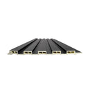Painel Ripado WPC 2,90m x 15cm x 9mm Preto – Madeira Ecológica / 1, 5 ou 10 Peças