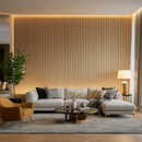 Painel Ripado Adesivo Amadeirado 3m x 40cm Para Parede