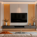 Painel Ripado Adesivo Amadeirado 3m x 40cm Para Parede