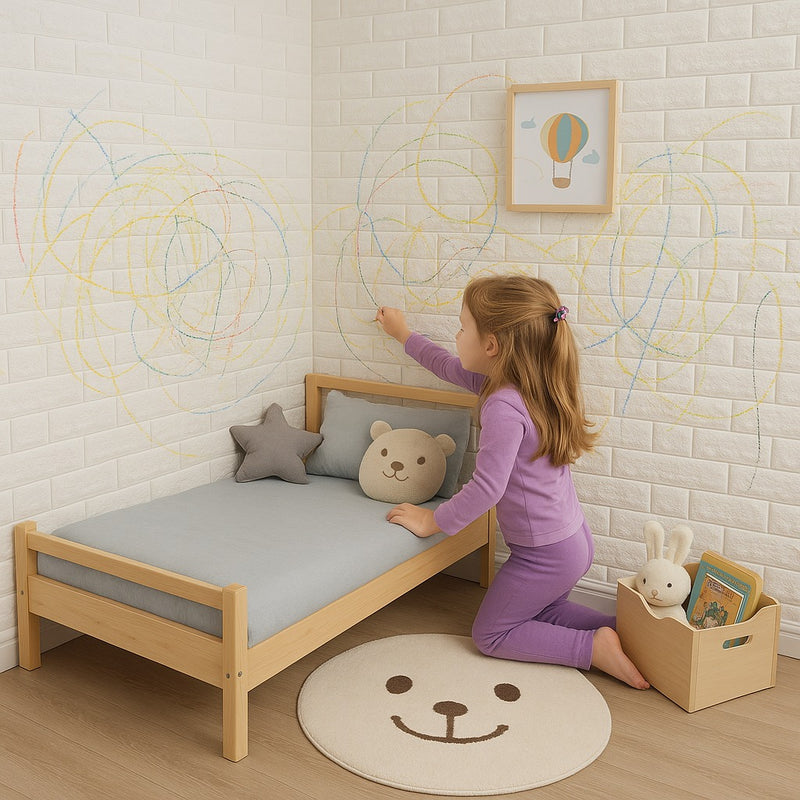 Painel 3D Tijolinho Espumado Autoadesivo – Isolante Térmico e Acústico Moderno
