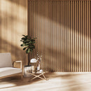 Painel Ripado Carvalho - 2,90m Madeira Ecológica WPC – Sofisticado Interno