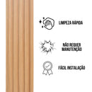 Painel Ripado Carvalho - 2,90m Madeira Ecológica WPC – Sofisticado Interno