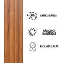 Painel Ripado Freijó - 2,90m Madeira Ecológica WPC – Sofisticado Interno