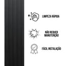 Painel Ripado WPC 2,90m x 15cm x 9mm Preto – Madeira Ecológica / 1, 5 ou 10 Peças