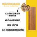 Painel Ripado Freijó - 2,90m Madeira Ecológica WPC – Sofisticado Interno