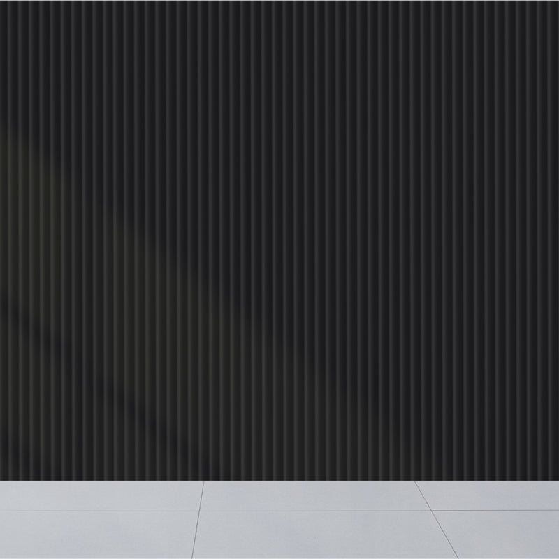 Painel Ripado Preto - 2,90m Madeira Ecológica WPC – Sofisticado Interno