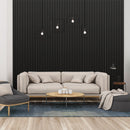 Painel Ripado WPC 2,90m x 15cm x 9mm Preto – Madeira Ecológica / 1, 5 ou 10 Peças