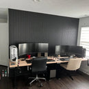 Painel Ripado WPC 2,90m x 15cm x 9mm Preto – Madeira Ecológica / 1, 5 ou 10 Peças