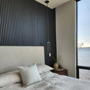 Painel Ripado WPC 2,90m x 15cm x 9mm Preto – Madeira Ecológica / 1, 5 ou 10 Peças