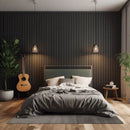 Painel Ripado WPC 2,90m x 15cm x 9mm Preto – Madeira Ecológica / 1, 5 ou 10 Peças