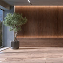 Kit Painel Ripado Tabaco 2,90m x 15cm x 9mm Madeira Ecológica WPC – Sofisticado Interno