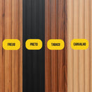 Painel Ripado Carvalho - 2,90m Madeira Ecológica WPC – Sofisticado Interno